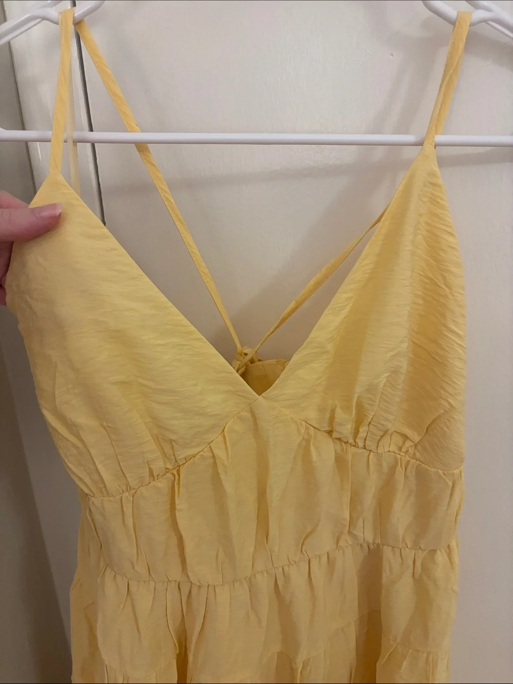 Abercrombie & Fitch Sunny Yellow Tiered Maxi Dress